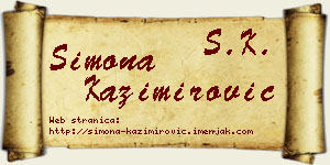 Simona Kazimirović vizit kartica